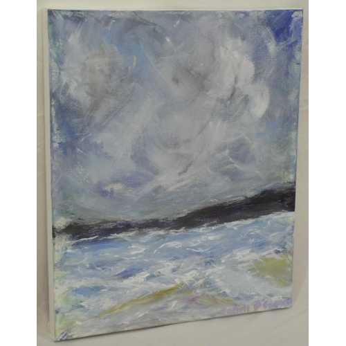 334 - Cahill O'Connor 'Achill island beach' oil on canvas 56x46cm signed