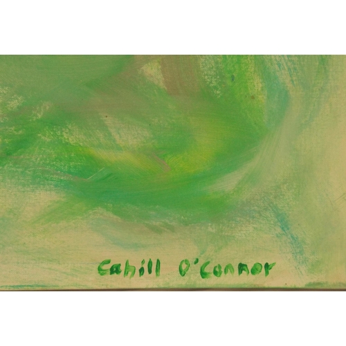 335 - Cahill O'Connor 'This Emerald Isle' oil on canvas 90x90cm signed