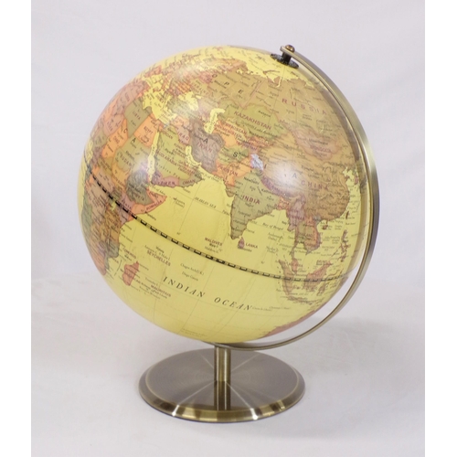 98 - Ornate world globe on chrome stand