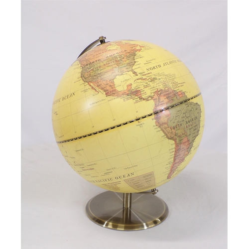 98 - Ornate world globe on chrome stand