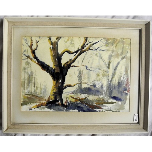 291 - G  R Brewitt 'Woodland study' watercolour 23x34cm signed