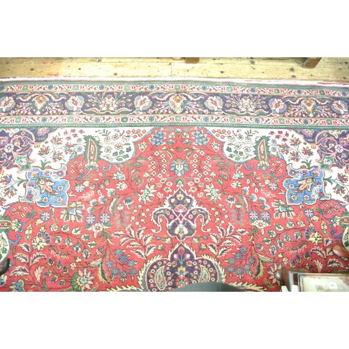 207 - Large multi coloured ground Persian Tabriz carpet with bespoke floral desing