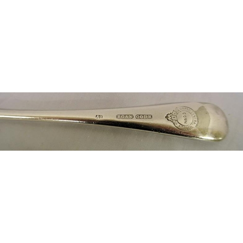 214 - Rat-tail spoon stamped 'Grand Central Hotel, Cork',  Egan Cork 74g