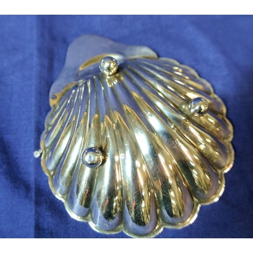 217 - Irish silver shell shaped bon bon dish with scroll and shell decoration, by William Egan & Sons, Cor... 