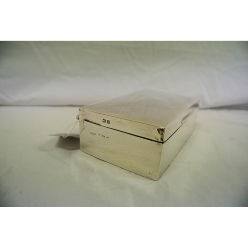 58 - English silver cased card or cigarette box with sectioned interior, overall weight 316g