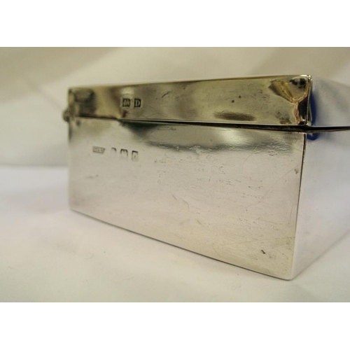 58 - English silver cased card or cigarette box with sectioned interior, overall weight 316g