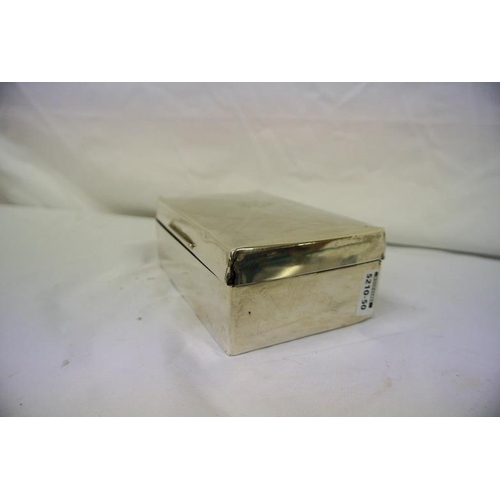 64 - London silver cased jewellery or cigarette box, crested, 48g