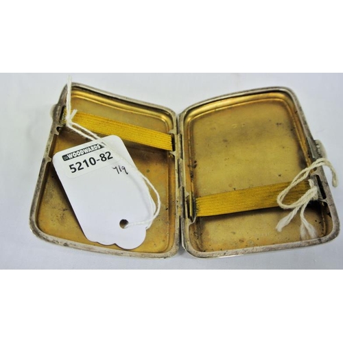 65 - Birmingham silver cigarette or card case, monogrammed, dated 1932, 65g