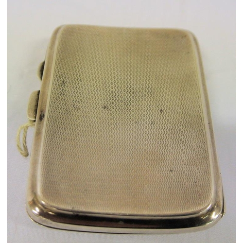 65 - Birmingham silver cigarette or card case, monogrammed, dated 1932, 65g