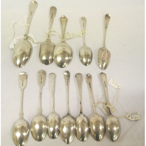 89 - Assorted lot of English silver coffee and teaspoons, overall weight 180g