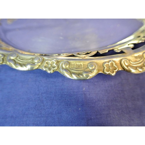 172 - Edwardian Birmingham silver oval dish with ornate scroll, shell and pierced decoration, dated 1901 4... 