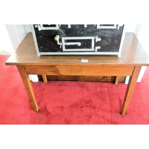 8 - Edwardian oblong occasional table with square tapering legs
