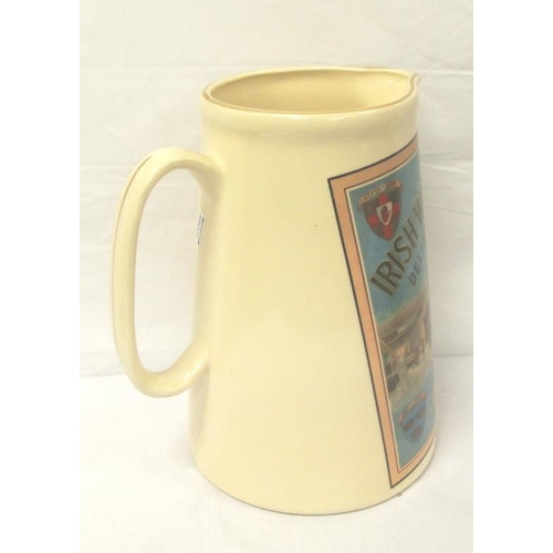 137 - 'Irish Whiskey Company, Belfast, Ireland' advertising  jug with shaped handle