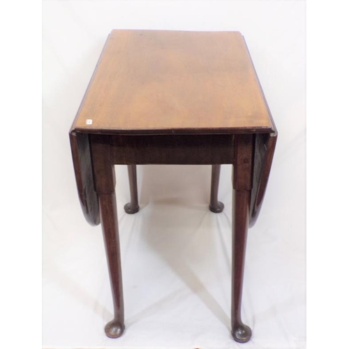 140 - Victorian mahogany Pembroke table with D-shaped drop leaves, pull-out gateleg support, on cabriole l... 