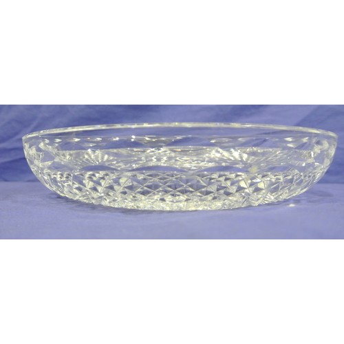 172 - Waterford crystal cut glass dish with hobnail and faceted cut