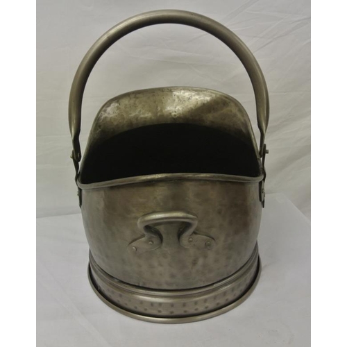 178 - Georgian design helmet shaped coal scuttle with shaped handles