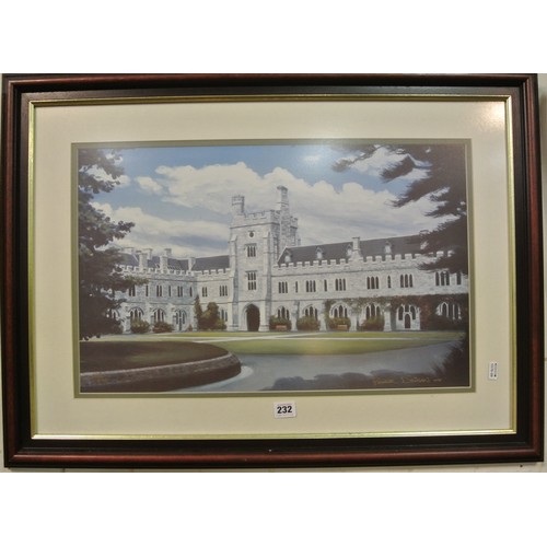 232 - Peadar Drinan 'Quad, UCC' limited edition print 36x56cm