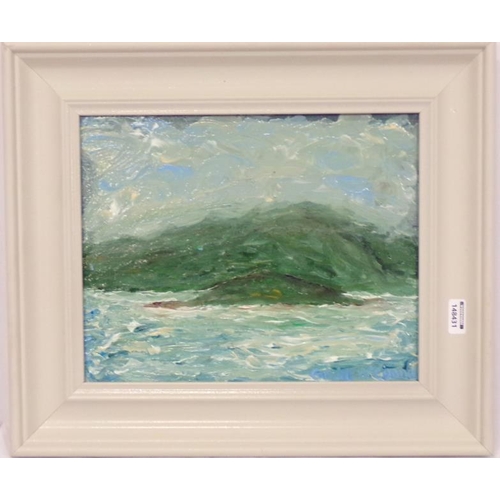 238 - Cahill O'Connor 'Stormy waves' oil on board 19x24cm signed