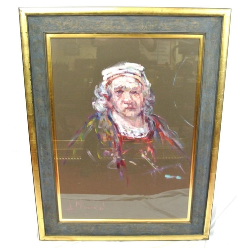 245 - Arthur Maderson 'With humble apologies to Rembrandt' oil on board 56x76cm signed