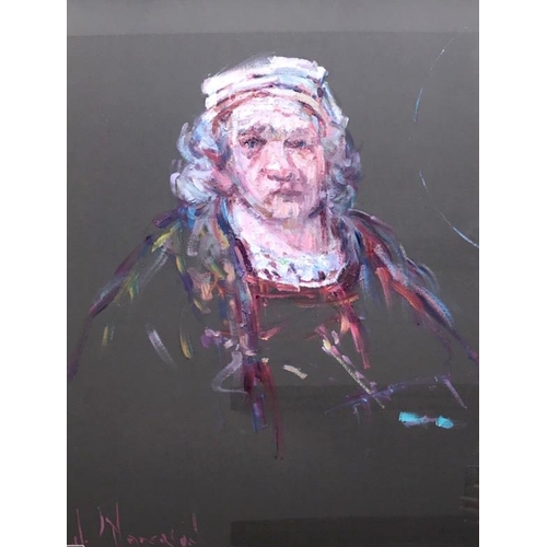 245 - Arthur Maderson 'With humble apologies to Rembrandt' oil on board 56x76cm signed