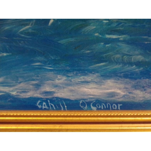 246 - Cahill O'Connor 'Wild Atlantic' oil on board 45x60cm signed