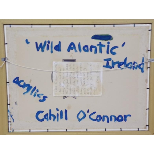 246 - Cahill O'Connor 'Wild Atlantic' oil on board 45x60cm signed