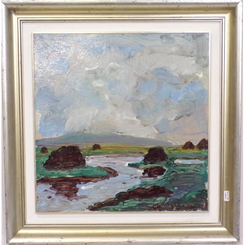 250 - Cahill O'Connor 'Irish bog' oil on board 44x43cm signed