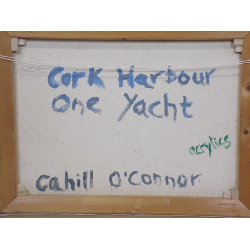 251 - Cahill O'Connor 'Cork harbour one design' oil on canvas 44x58cm signed