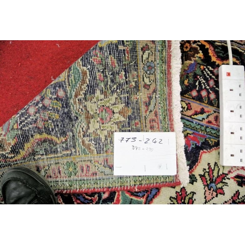 183 - Large multi coloured ground Persian Tabriz carpet with bespoke floral desing