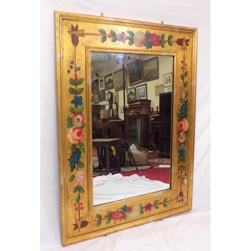 184 - Large wall mirror with ornate foliate decorated gilt frame