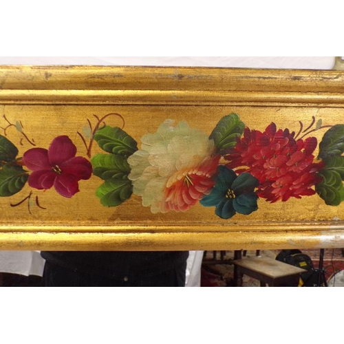 184 - Large wall mirror with ornate foliate decorated gilt frame