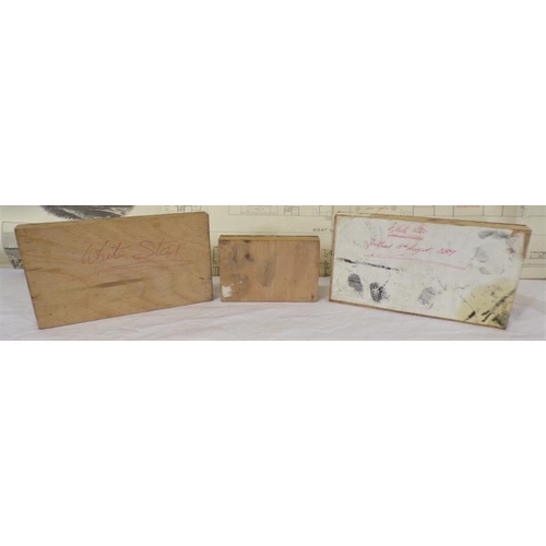 281 - Assorted lot of White Star line ephemera, inc Large drawings of R.M.S HOMERIC Plans  of crew accommo... 