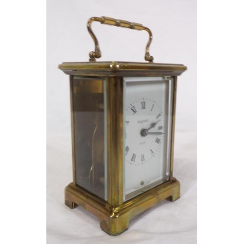 284 - Bayard French brass cased carriage clock with handle