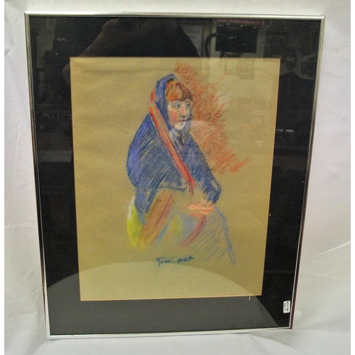 321 - Tom Carr 'Shawlie' pastels 41x32cm signed