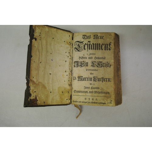 279 - Old Lutheran leather bound bible