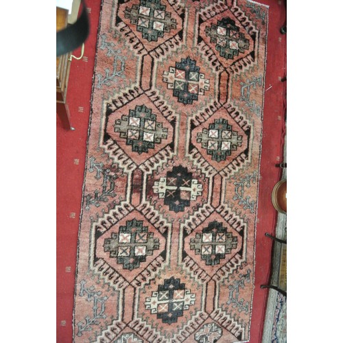 154 - Iranian Bokhara runner with medallion design 252x123cm