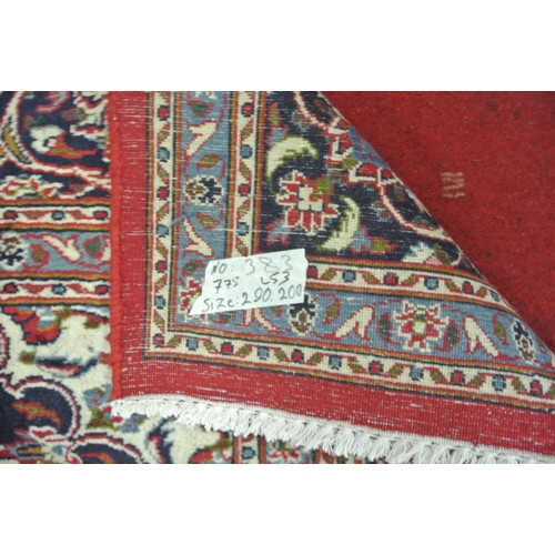 167 - Vintage red and blue ground Persian Isvahan carpet