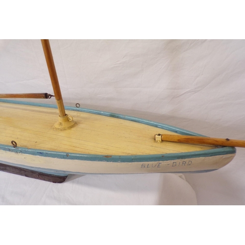 187 - Timber model yacht 'Bluebird'