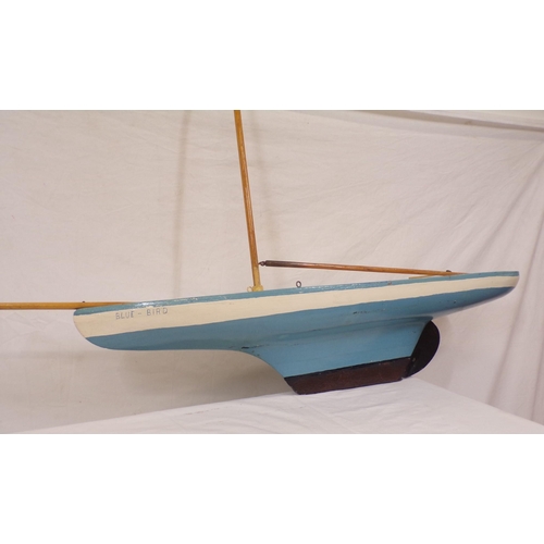 187 - Timber model yacht 'Bluebird'