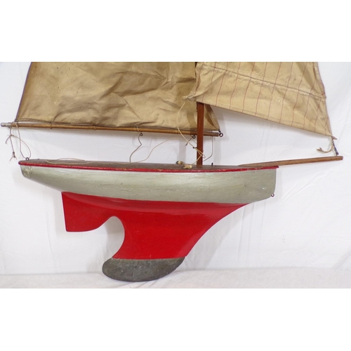 188 - Timber model yacht with sails