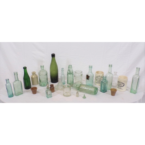 2 - Assorted lot of glass bottles, etc in box