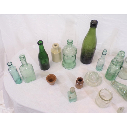 2 - Assorted lot of glass bottles, etc in box