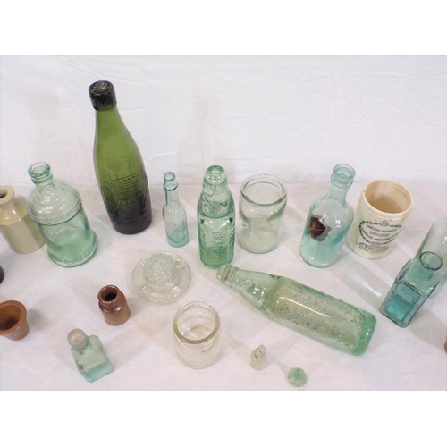 2 - Assorted lot of glass bottles, etc in box