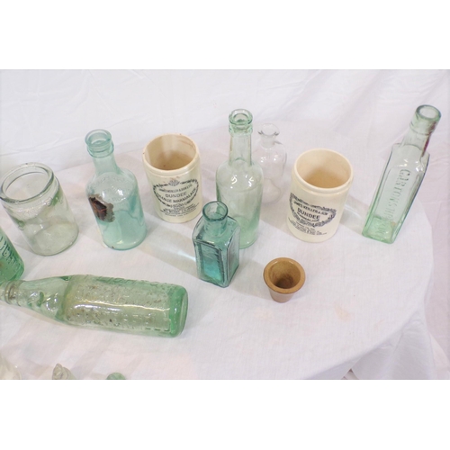 2 - Assorted lot of glass bottles, etc in box