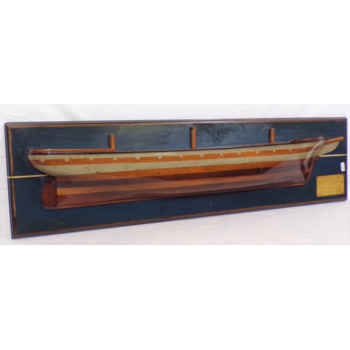 212 - Pair of Victorian style half hull model ships 'Argonaut 1876' and 'Tea clipper Thermopylae 1868'