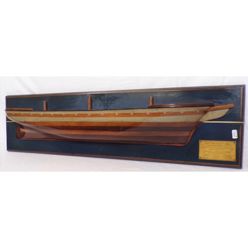 212 - Pair of Victorian style half hull model ships 'Argonaut 1876' and 'Tea clipper Thermopylae 1868'