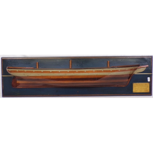 212 - Pair of Victorian style half hull model ships 'Argonaut 1876' and 'Tea clipper Thermopylae 1868'