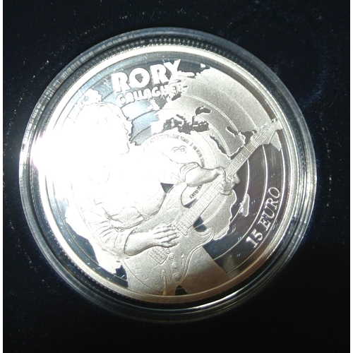 275 - Rory Gallagher Limited edition commemorative coin -15 euro, issued 2018  No 0057 of 3,000