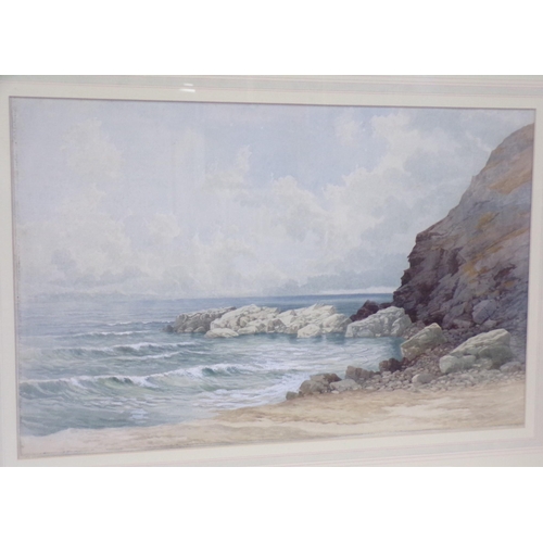 336 - FA Webb 'Peaceful coastal scene' watercolour 43x68cm