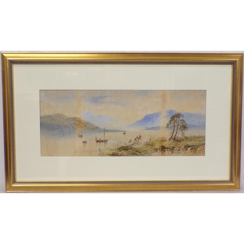 343 - Edwin Earp 'Extensive riverscape studies' pair of watercolours 22x55cm each signed